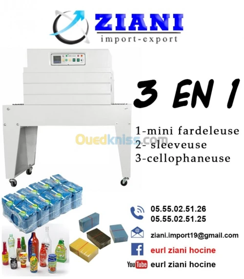3en1 fardeleuse+sleeveuse+cellophaneus