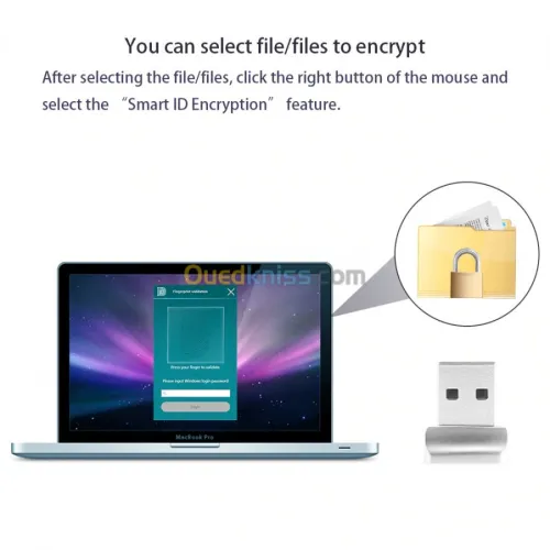 Lecteur empreintes digitales USB intelligent Pour Windows 10 32/64 Bits PC et LAPTOP