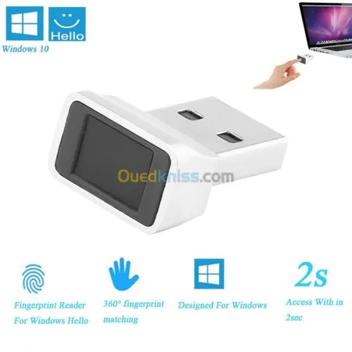 Lecteur empreintes digitales USB intelligent Pour Windows 10 32/64 Bits PC et LAPTOP