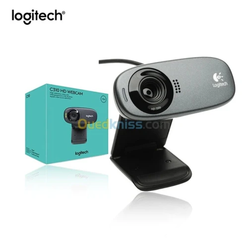 LOGITECH C310 WEBCAM HD 720P - 30 FPS - MICRO INTÉGRÉ - USB - PLUG & PLAY - PC & LAPTOP - BLACK