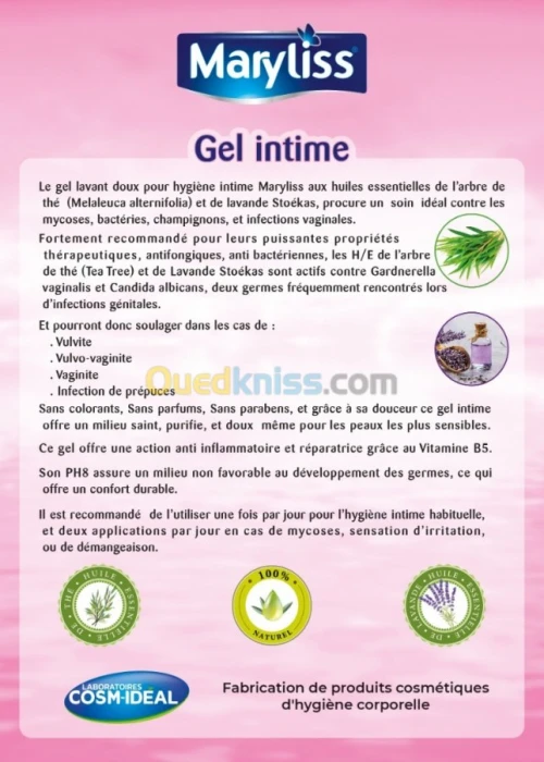 Gel intime MARYLISS 150 ml