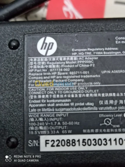 VEND CHARGEUR HP ORIGINAL