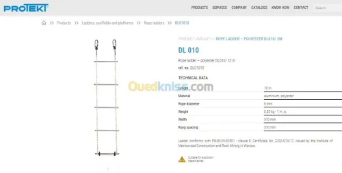 echelle a corde 10M 20M 25M 30M