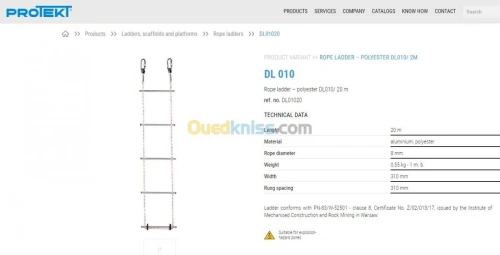 echelle a corde 10M 20M 25M 30M