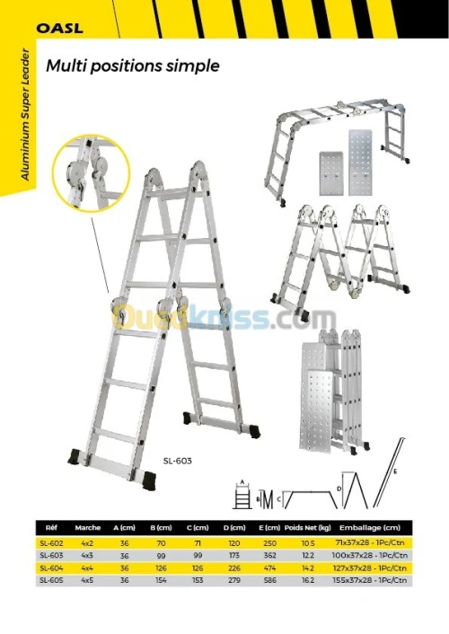 ECHELLES & ESCABEAUX EN ALUMINIUM