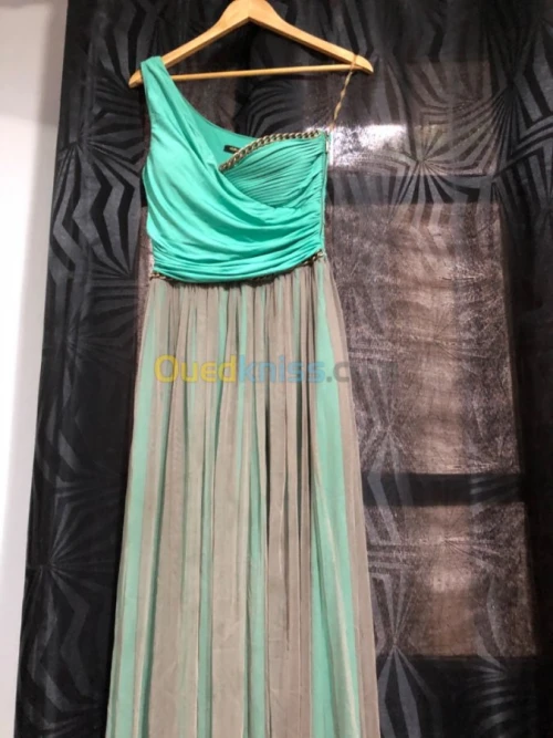 Robe soirée longue verte