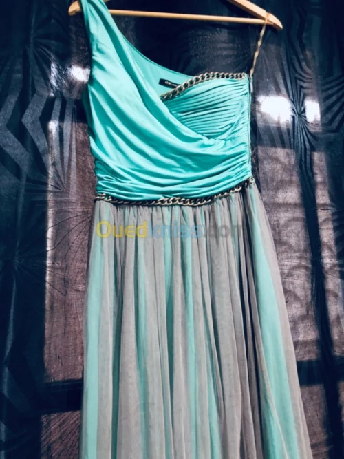 Robe soirée longue verte
