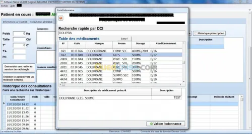 Gestion du dossier patient