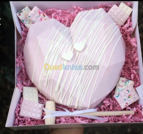 Coeur chocolat cassable personnalisé 