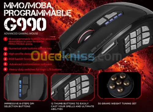Souris Marvo scorpion gaming G990