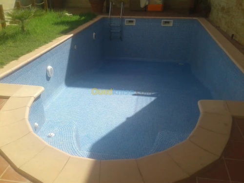 Mosaïque et margelle piscine Espagnol