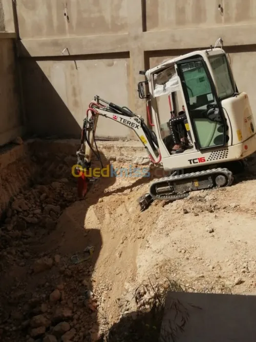 Location mini pelle Terex TC16 2018