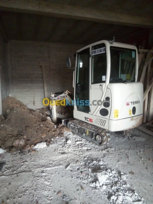 Location mini pelle Terex TC16 2018