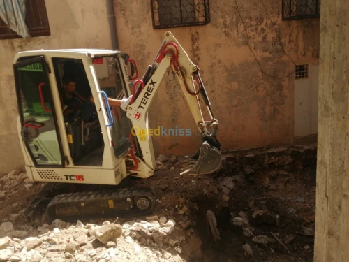 Location mini pelle Terex TC16 2018