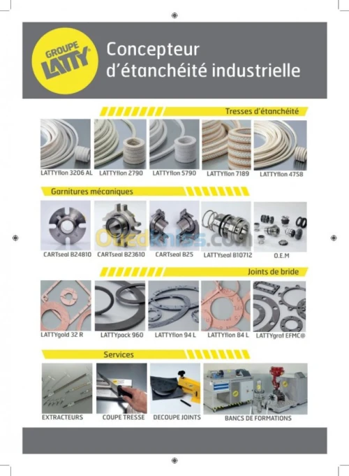 Latty Algerie - joints  garnitures mécaniques et tresses 