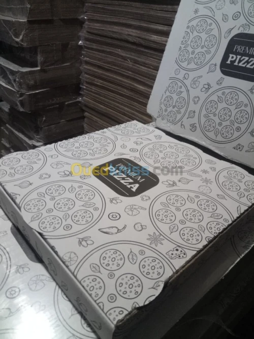 Boîte pizza blanche gros