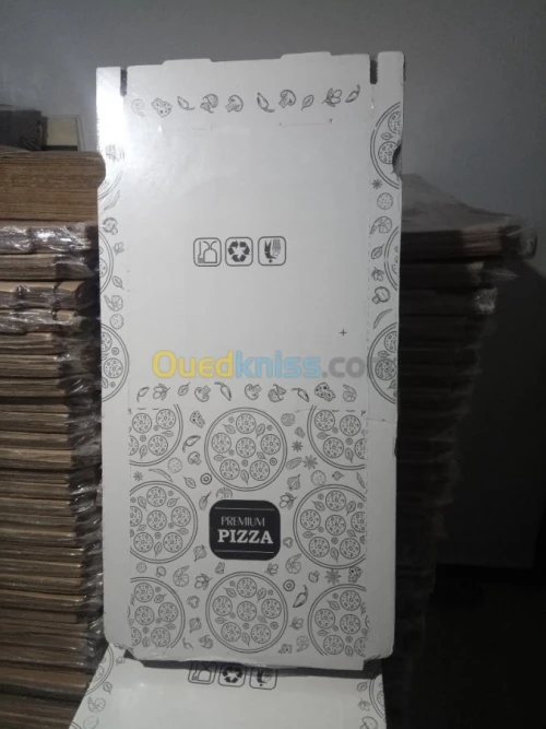 Boîte pizza blanche gros