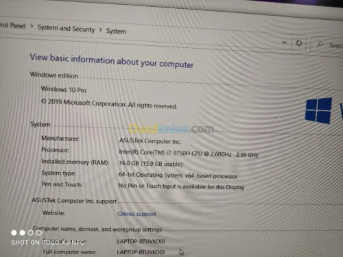 ROG SCAR 3 I7 9750H/16G/RTX2070/144HZ