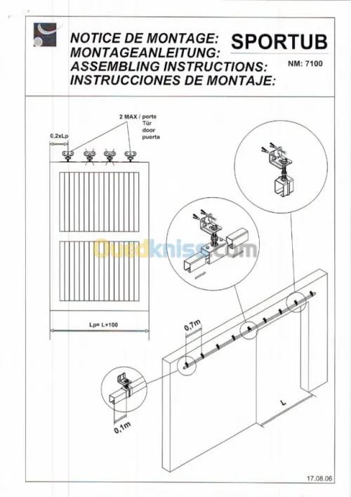 Ferrures de porte coulissantes 