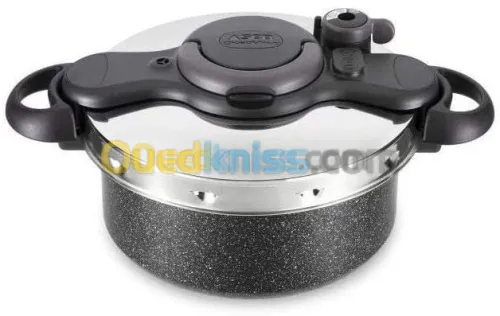Cocotte Seb 5L 2-en-1 dou Ultra Resist Effet Pierre + livre 100 recettes