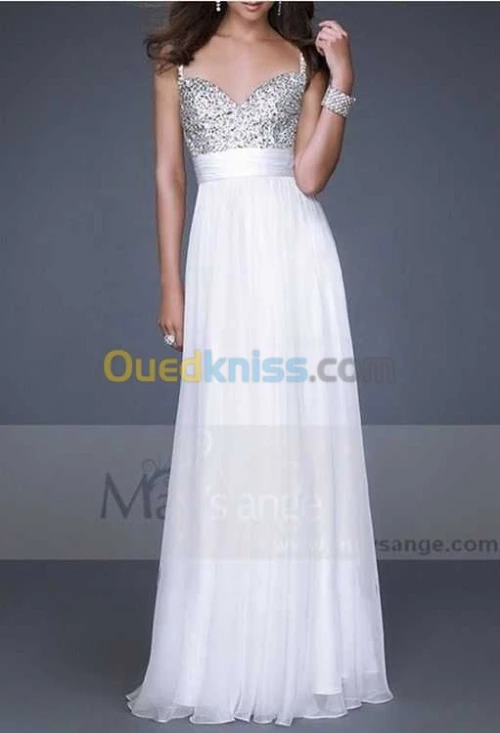 Robe de soirée mousseline 