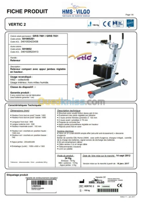 Verticalisateur Vertic 2  compact