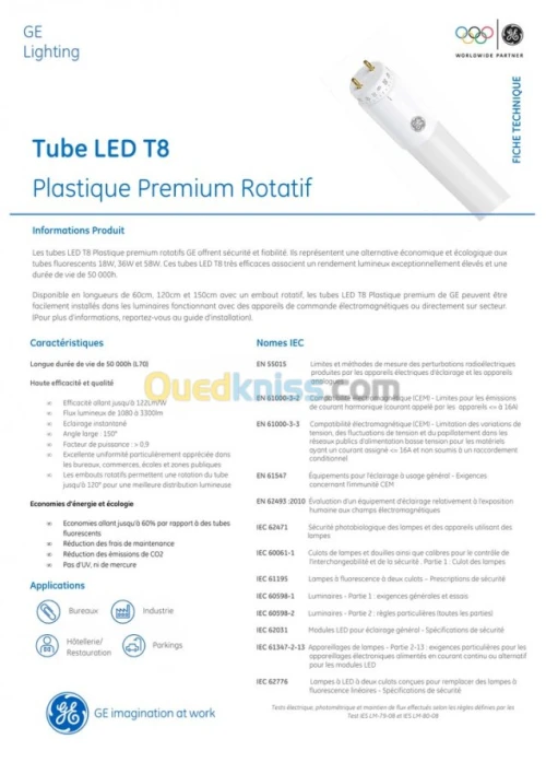 Affaire a saisir tube led General Elec