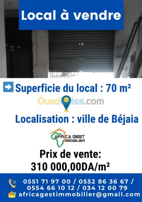 Vente Local Bejaia Bejaia