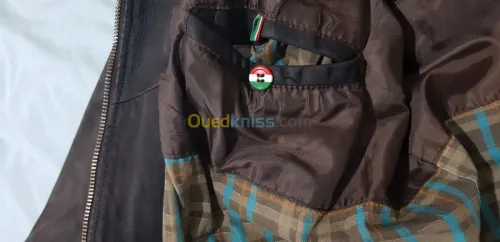 Veste cuir fabriqué a la main en itali