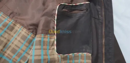 Veste cuir fabriqué a la main en itali