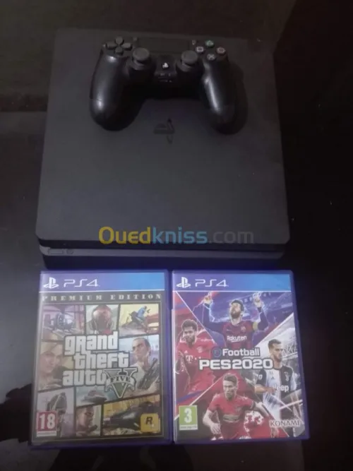بلاي ستيشن 4 سليم+pes2020+gta5 