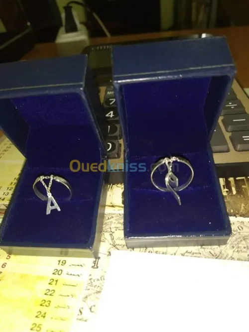  chaines d'argent  pur avec طابع