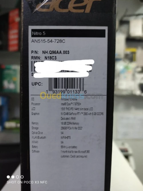 NITRO 5 I7 9750H/16G/RTX2060 6G/144HZ