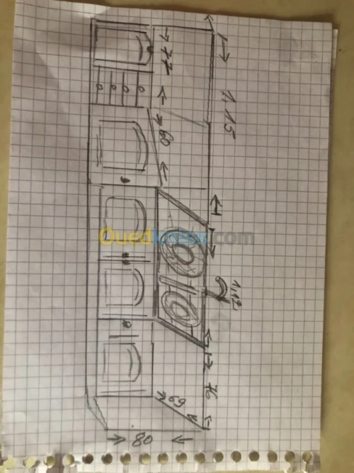 Cuisine en bois chaîne 