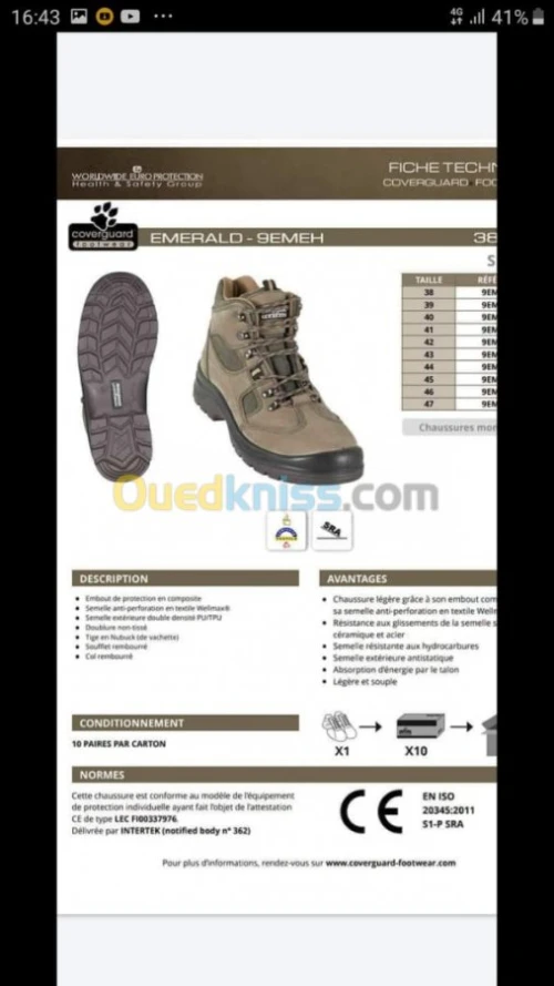 chaussures sécurité+ranger's+classique
