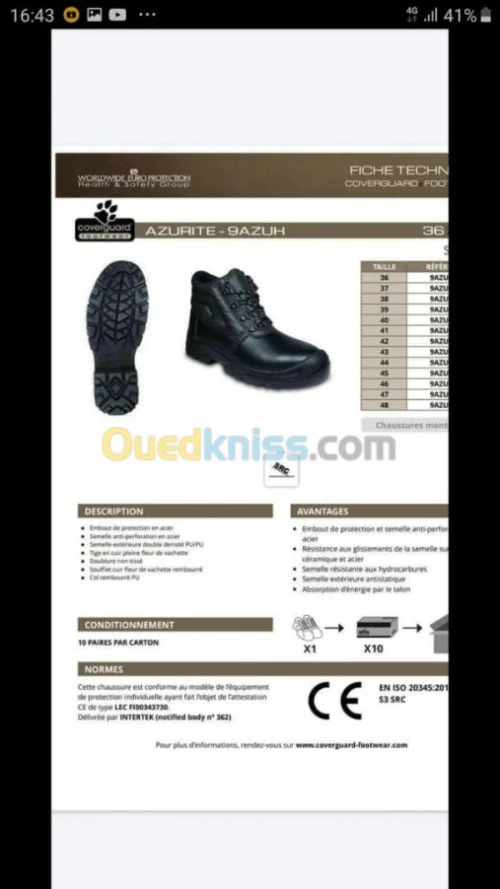 chaussures sécurité+ranger's+classique