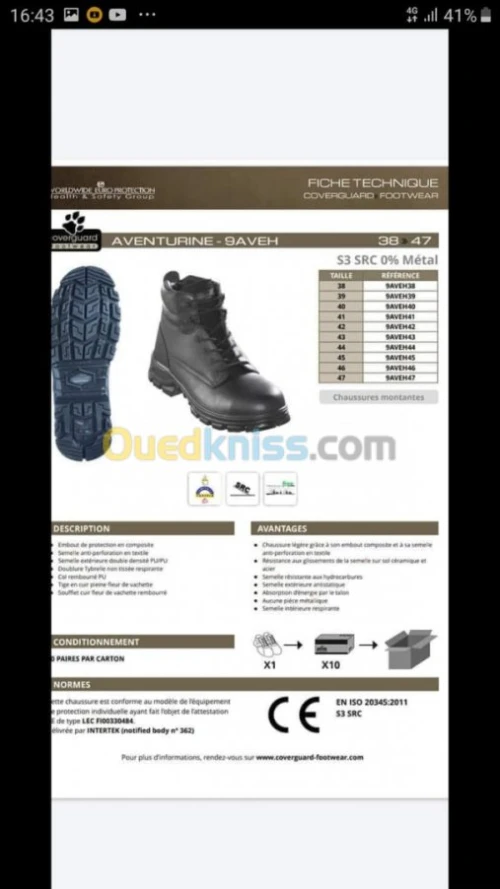 chaussures sécurité+ranger's+classique