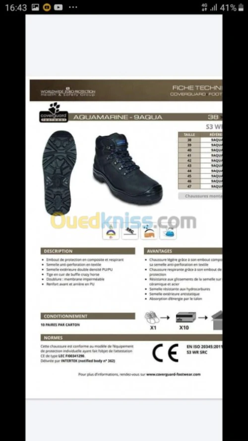 chaussures sécurité+ranger's+classique