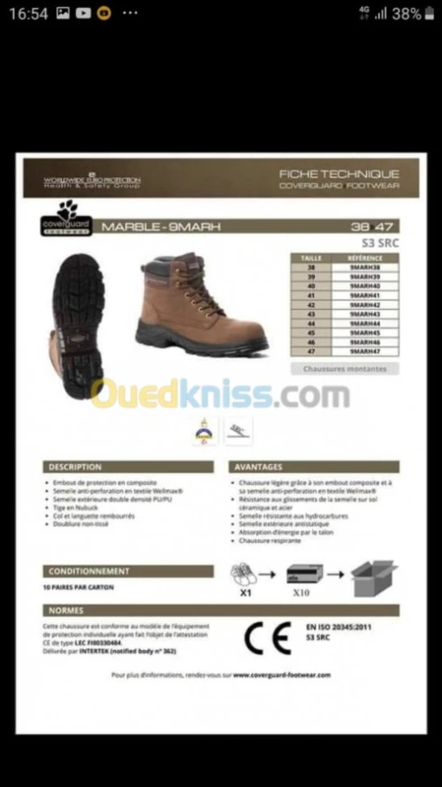 chaussures sécurité+ranger's+classique
