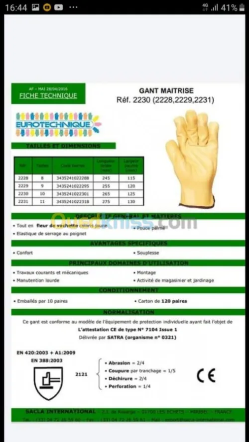 distribution des gants lunette casque 
