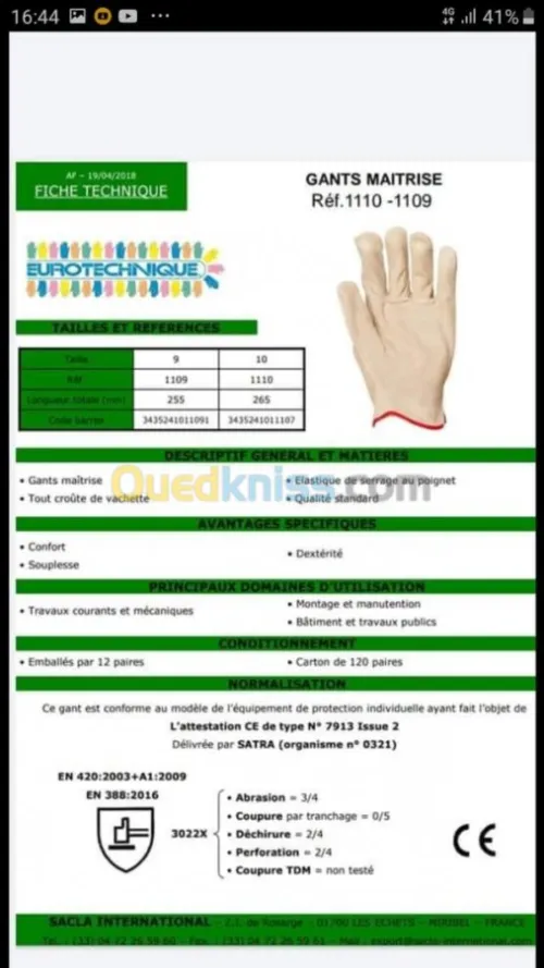 distribution des gants lunette casque 