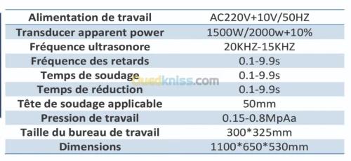MACHINE D'ETENCHEITE ULTRASONIC 