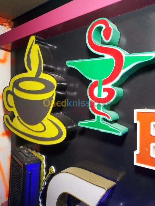 Enseigne lumineuse.panneau led.lettre 