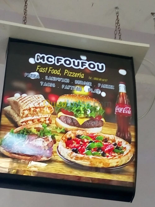 Enseigne lumineuse.panneau led.lettre 