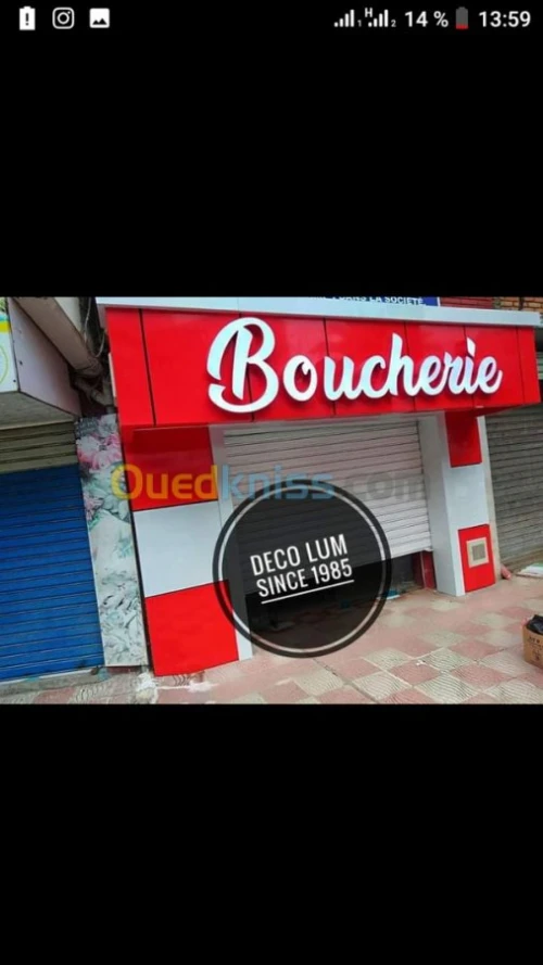 Enseigne lumineuse.panneau led.lettre 