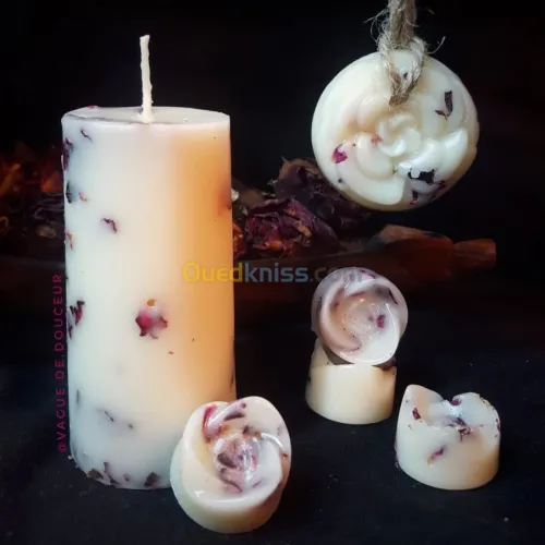 Bougies artisanales, fondants, galets 