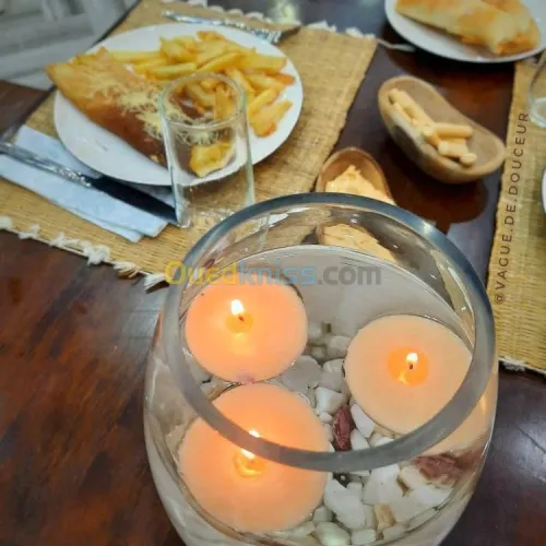 Bougies artisanales, fondants, galets 