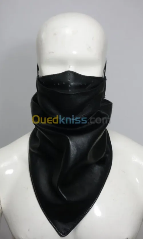 Masque pour moto en véritable cuir 