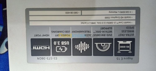 ACER ASPIRE E15/i3_5eam/4Gram