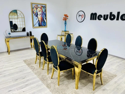 Table de salle à manger avec 8 chaises
